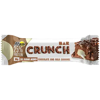 Батончик FitWin Crunch Bar ШОКОЛАД МОЛОЧНА КАРАМЕЛЬ  БЕЗ ЦУКРУ 50 г 25%