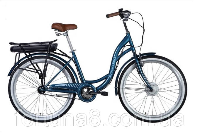 Електровелосипед Dorozhnik Akvamarin 26" (500W 36V 18Ah) Синій, фото 1