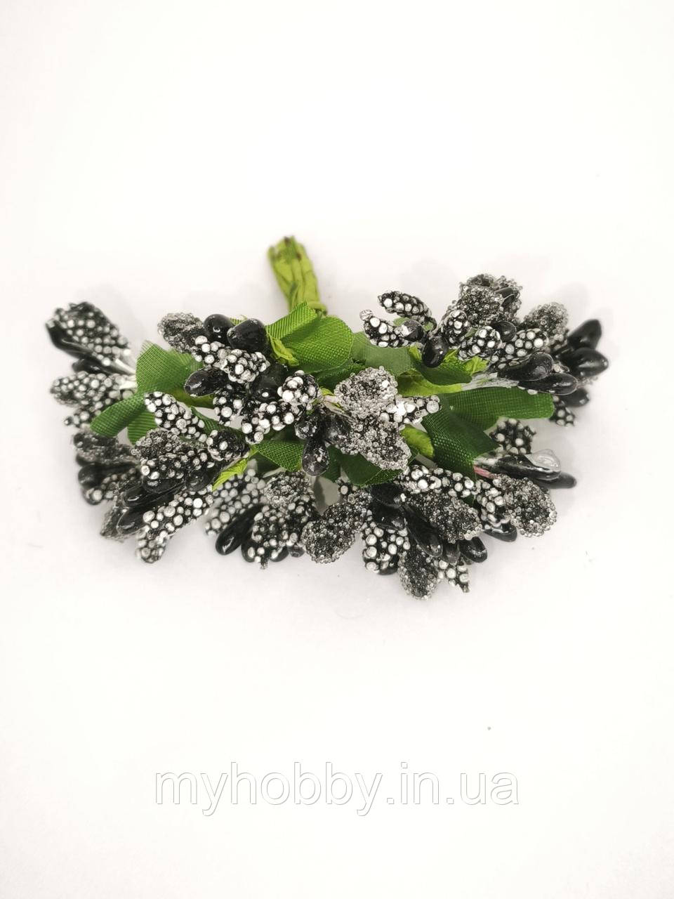 Тичинки складні 12шт Чорна для декору, фото 1