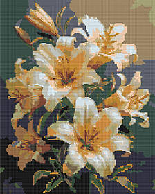 Алмазна мозаїка/вишивка Яскраві лілії 40*50 см Орігамі OD 3303