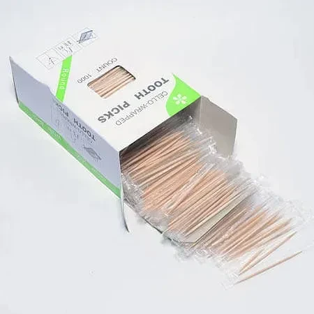 Зубочистки в целофановий упаковці 1000шт з ментолом