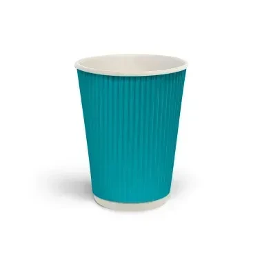 Стакан Гофрований "БІРЮЗОВИЙ" 275мл 25шт
