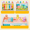 Дитячий ігровий центр Левеня 4в1 Стукалка вдар крота Магнітна риболовля черв'ячки Ксилофон і пальчикова гра, фото 4