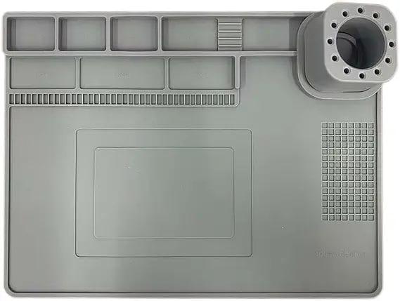 Силіконовий килимок TELIJIA TE-722 для ремонту техніки/пайки 400x300 мм сірий