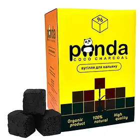 Panda Coco Charcoal — кокосове вугілля для кальяну, 96 кубиків у коробці (1 кг)