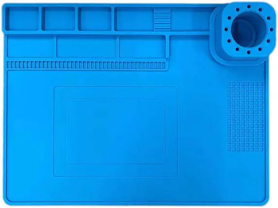 Силіконовий килимок TELIJIA TE-722 для ремонту техніки/пайки 400x300 мм блакитний