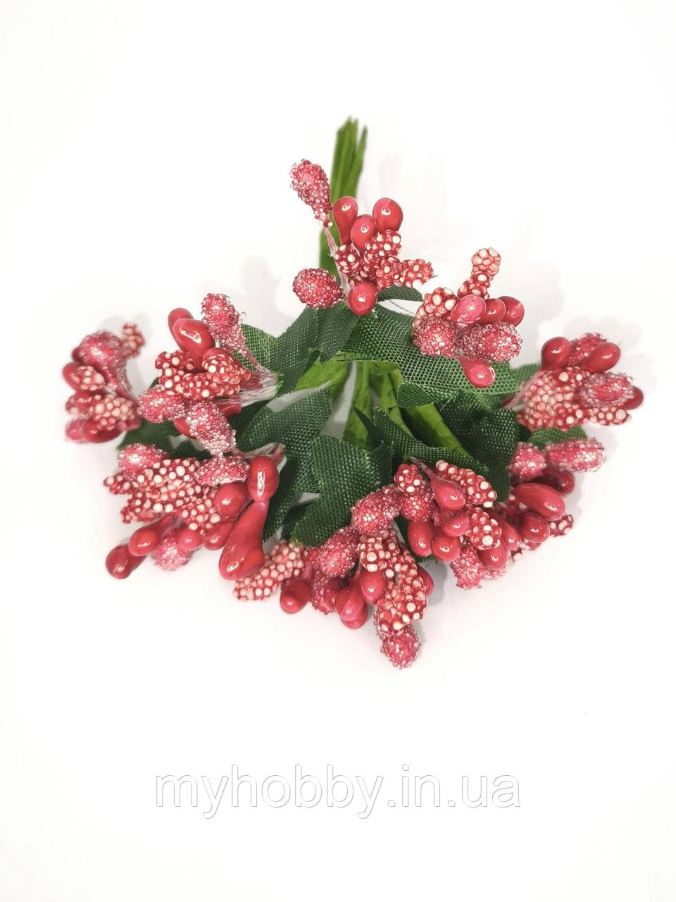 Тичинки складні 12шт Червоні для декору, фото 1