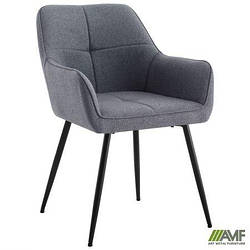 Крісло Ariel чорний/тканина сірий