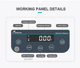 Лабораторні ваги JNB20002 (2000г/0,01г), фото 4