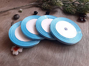 Стрічки атласу блакитний 6 мм 23 м