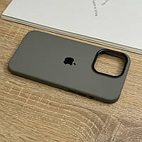 Сірий чохол для iPhone 15 Pro Max із м'якою підкладкою, захищений матовий Silicone Design