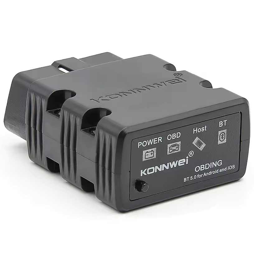 OBDII адаптер з Bluetooth KONNWEI KW902 чорний, фото 1