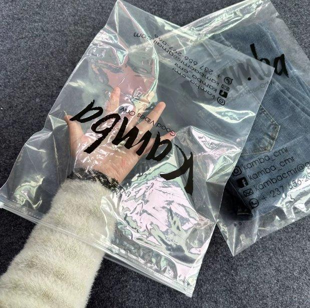 Глянцевий SLIDER пакет 40x45 см Великі прозорі пакети із застібкою slider Фірмовий стиль під замовлення, фото 1