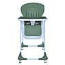 Стільчик дитячий для годування з регульованою спинкою Bambi M 3233L Jade Green Зелений, фото 5