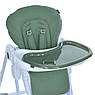 Стільчик дитячий для годування з регульованою спинкою Bambi M 3233L Jade Green Зелений, фото 6