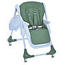 Стільчик дитячий для годування з регульованою спинкою Bambi M 3233L Jade Green Зелений, фото 8