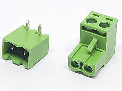 Клемний роз'єм 2EDGK 2P 5.08мм кутовий (пара штекер+гніздо)