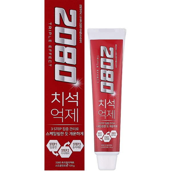 Зубна паста потрійний ефект із сильним м'ятним смаком 2080 Triple Effect Strong Mint 120g, фото 1
