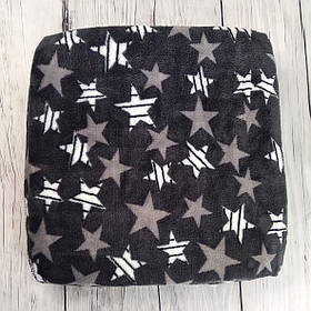 Подушка на табуретку з мікрофібри з гумкою на поролоні 35х35см Зірки сірі