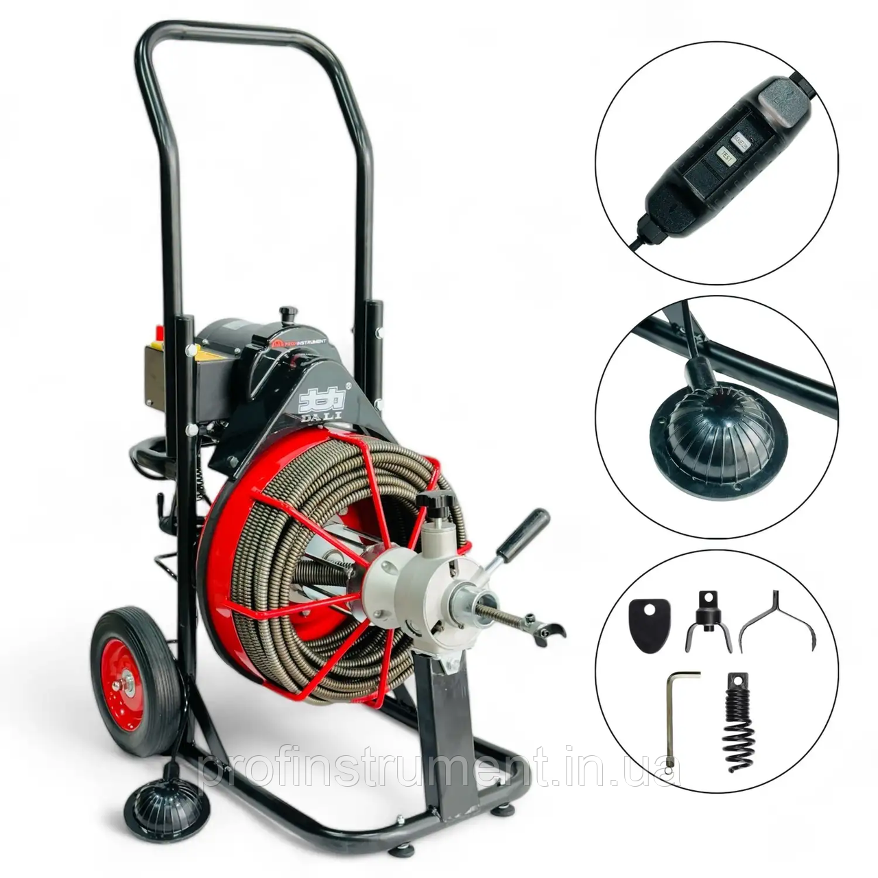 Машина для прочистки трубопроводів Dali D-330ZK (350Вт 50-150мм) Аппарат для прочистки каналізації, фото 1