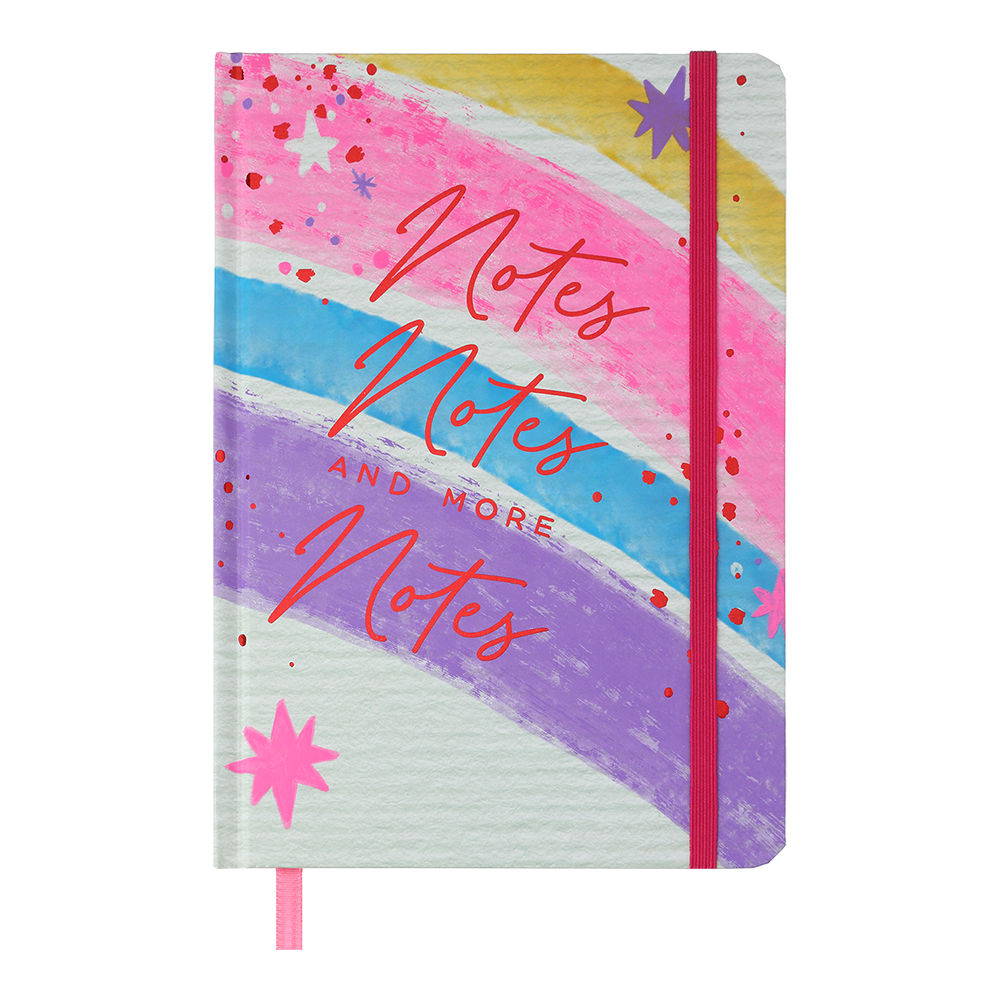 Книга записна А5 BM.255116-10 NEON 96 арк клітинка,на гумці, офсет крем., тв.лам.обл., рожева, фото 1