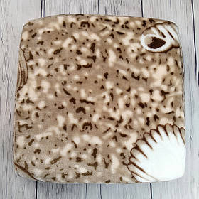 Подушка на табуретку з мікрофібри з гумкою на поролоні 35х35см Мушлі