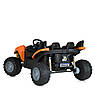 Дитячий електромобіль на акумуляторі двомісний Багі M 6039 на пульті р/у для дітей від 3 до 8 років Жовтогарячий, фото 5