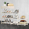 Полиця для Взуття 4 Вертикальні смужки Довга Storage Shoe Rack, фото 4