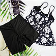Купальник-танкіні. Роздільний з шортами. Квітковий принт. Великі розміри., фото 9