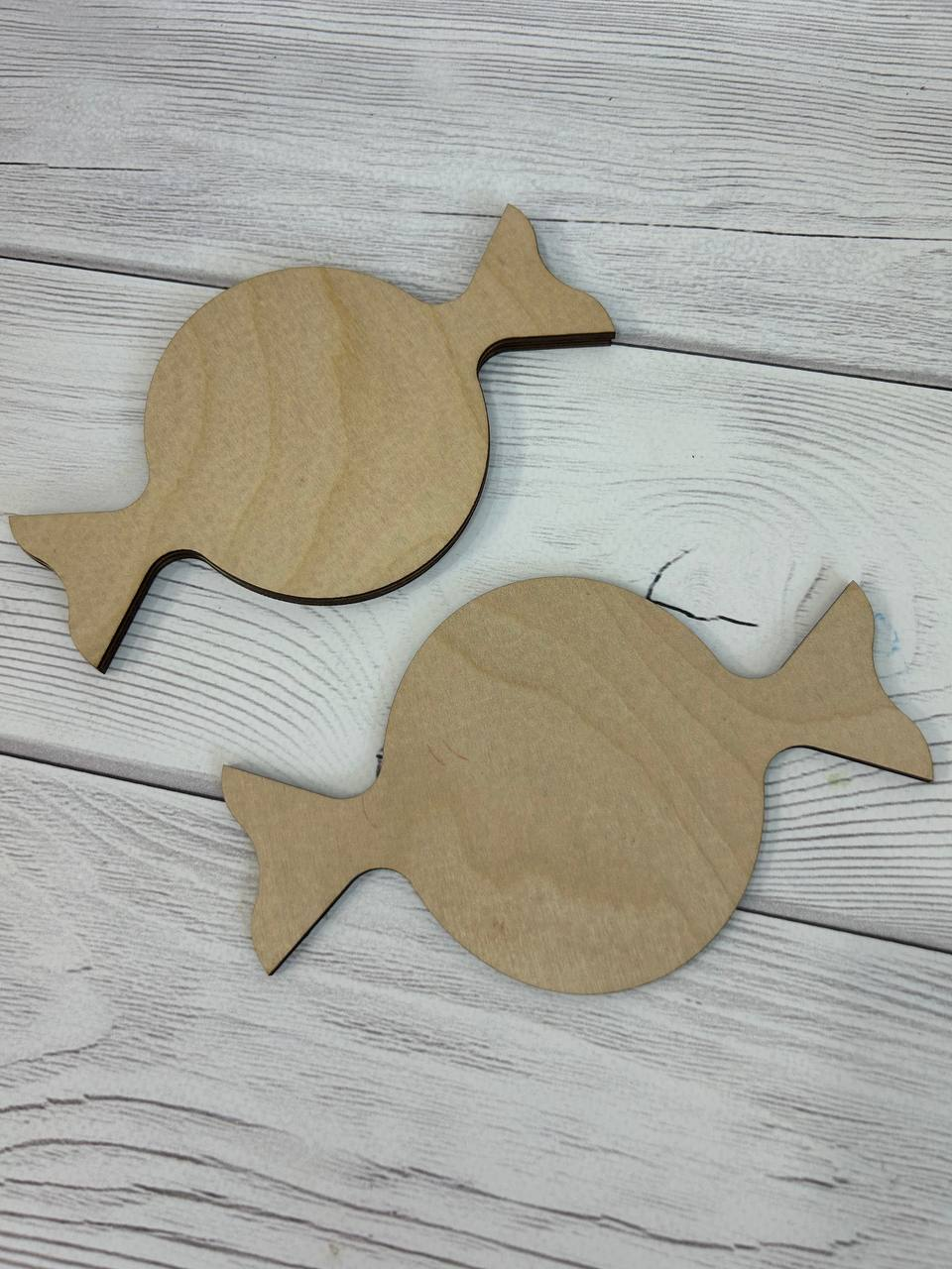 Дерев'яна заготовка для творчості "Цукерка", 14*9см, фото 1