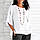 Блузка жіноча однотонна базова повсякденна зручна м'яка вільного фасону розміри 42-48 арт 15473, фото 2