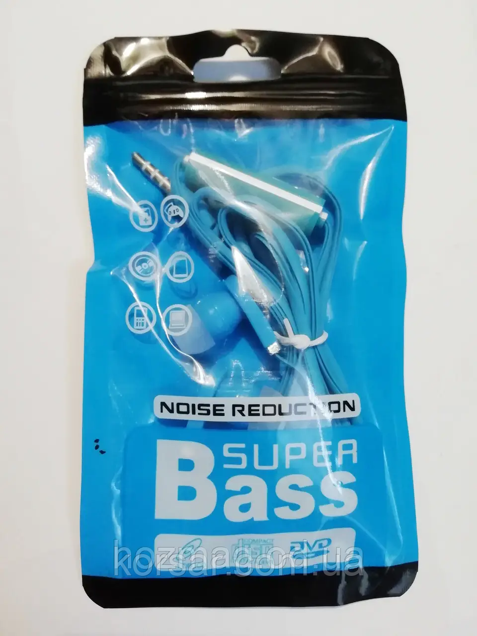 Навушники вакуумні Super Bass mini-jack 3,5 мм + мікрофон + джойстик вмик, фото 1