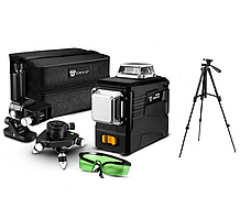 Лазерний рівень Deko 3D Бірюзовий промінь 12 ліній + штатив 1.02м