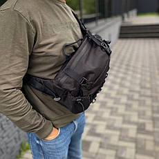 Сумка через плече нагрудна слінг бананка поясна Халк, фото 2