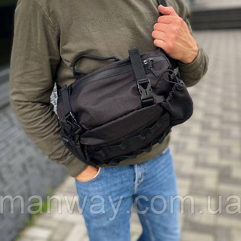 Сумка через плече нагрудна слінг бананка поясна Халк, фото 1