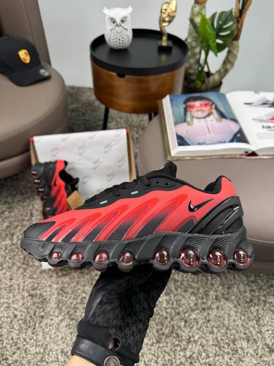 Чоловічі текстильні кросівки Nike Air Max Dn8 Black Red, текстильні кеди Найк чорні. Чоловіче взуття