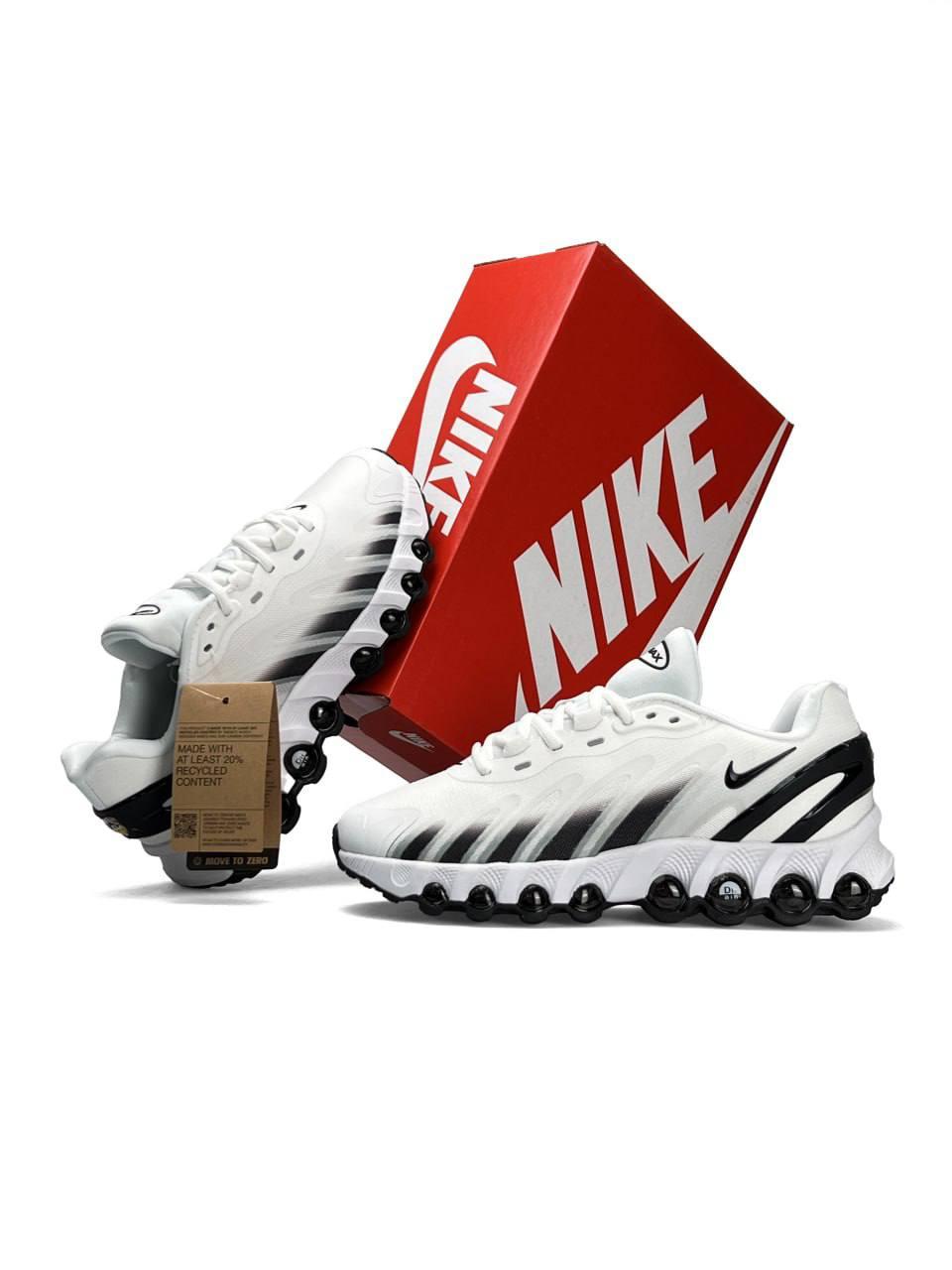 Чоловічі текстильні кросівки Nike Air Max Dn8 White Black, текстильні кеди Найк білі. Чоловіче взуття