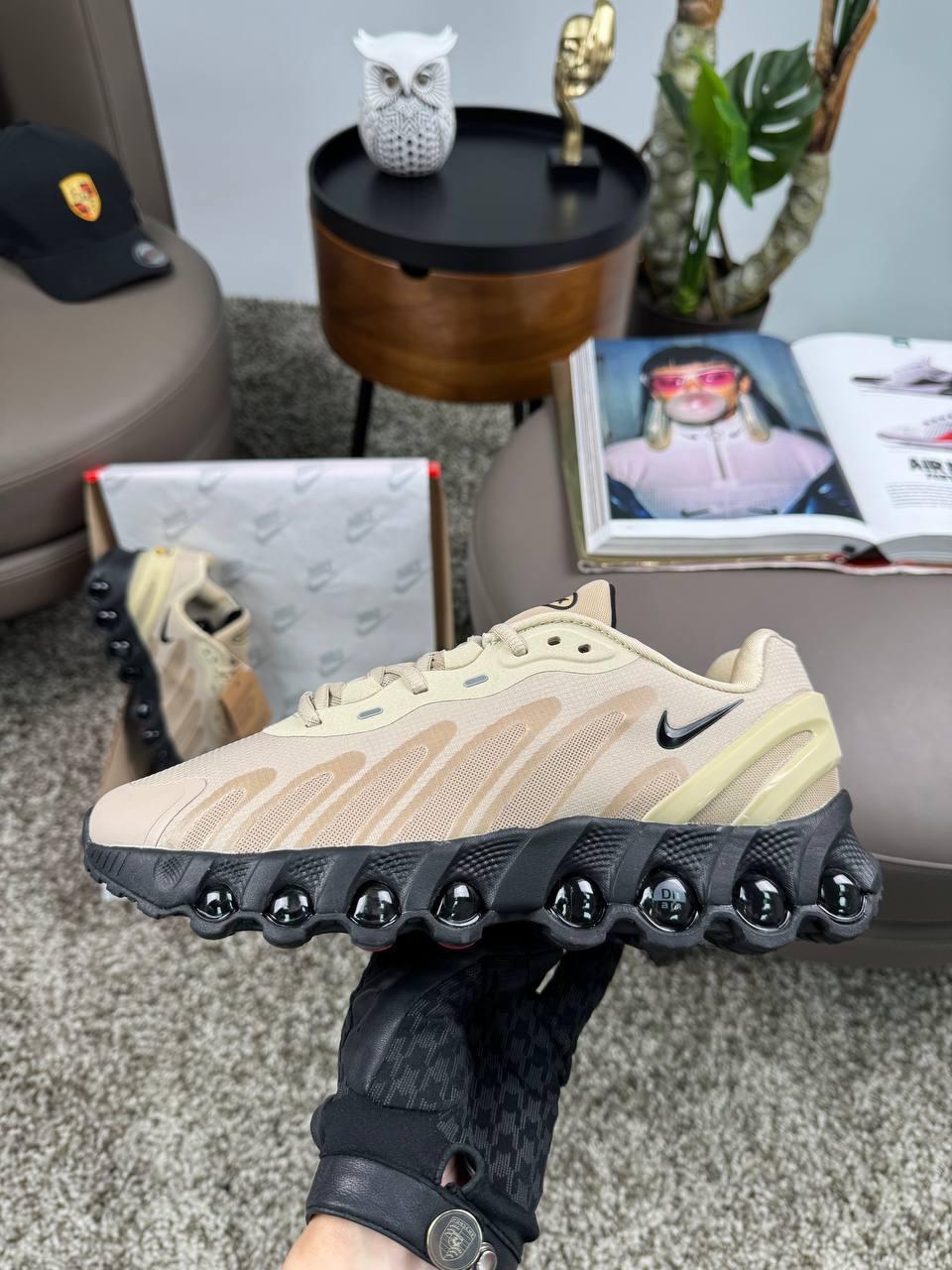 Чоловічі текстильні кросівки Nike Air Max Dn8 Beige Black, текстильні кеди Найк бежеві. Чоловіче взуття