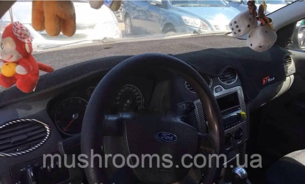 Накидка на торпеду Ford Focus 2 пок. до рестайлінга 2004-2008 чехол килимок накидка на панель приладів авто, фото 1