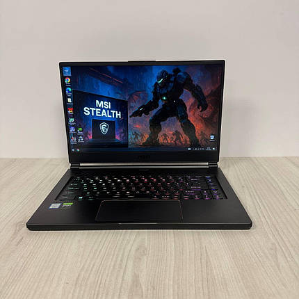 Б/в Ігровий ноутбук Б-класс MSI GS65 Stealth 9SE 15.6" 1920x1080| i7-9750H| 16GB RAM| 512GB SSD NVMe| RTX 2060 6GB, фото 1