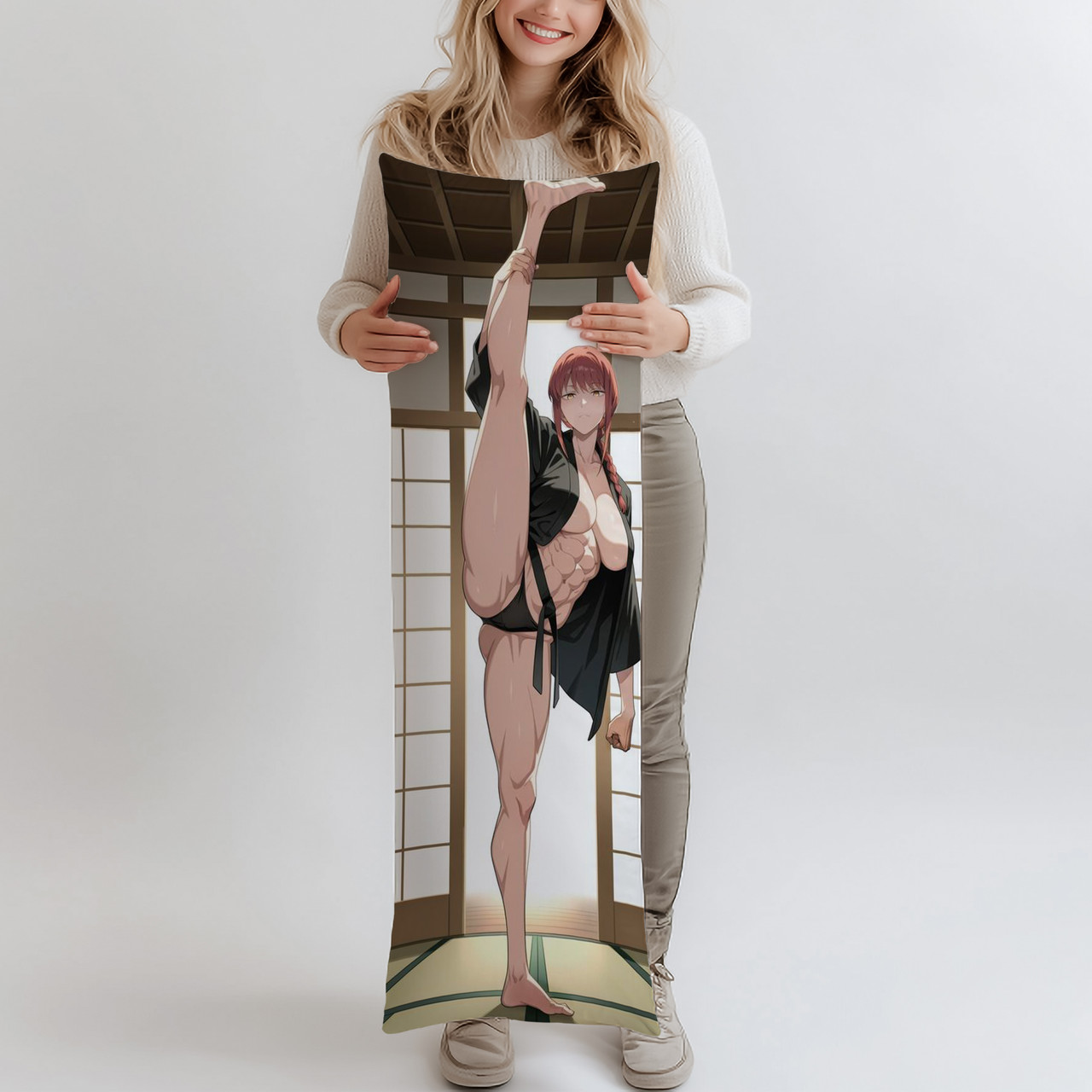 Дакімакура Макіма Chainsaw Man 2, (подушка обіймашка) 120*40 см