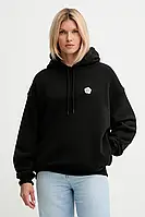 Urbanshop com ua Бавовняна кофта Kenzo колір чорний з капюшоном з аплікацією FF62HO4534MB РОЗМІРИ ЗАПИТУЙТЕ