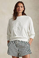 Urbanshop com ua Бавовняний светр Polo Ralph Lauren Wimbledon Collection колір білий 211970430 РОЗМІРИ