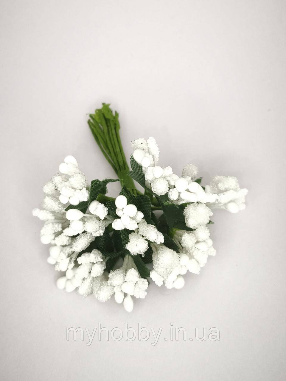 Тичинки складні 12шт Білі для декору, фото 1