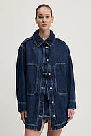 Urbanshop com ua Джинсова сорочка Hugo Blue жіноча колір синій relaxed класичний комір 50531741 РОЗМІРИ