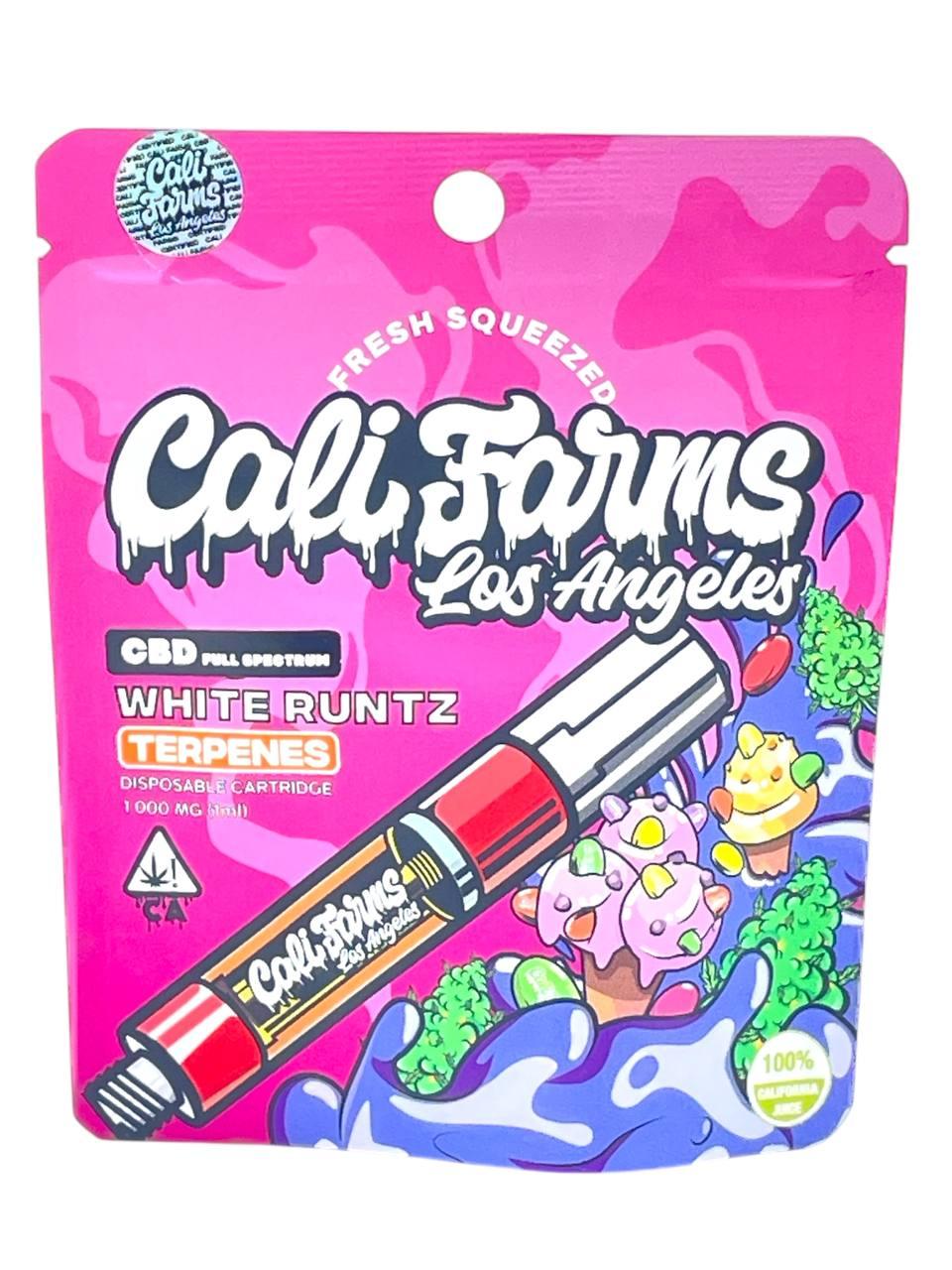 🌿 CBD картридж Cali Farms White Runtz 1 мл | Full Spectrum | Сумісність 510, фото 1
