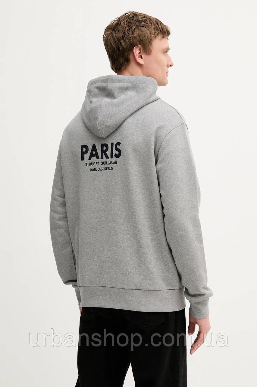 Urbanshop com ua Кофта Karl Lagerfeld колір сірий з капюшоном з аплікацією 553918.705106 РОЗМІРИ ЗАПИТУЙТЕ