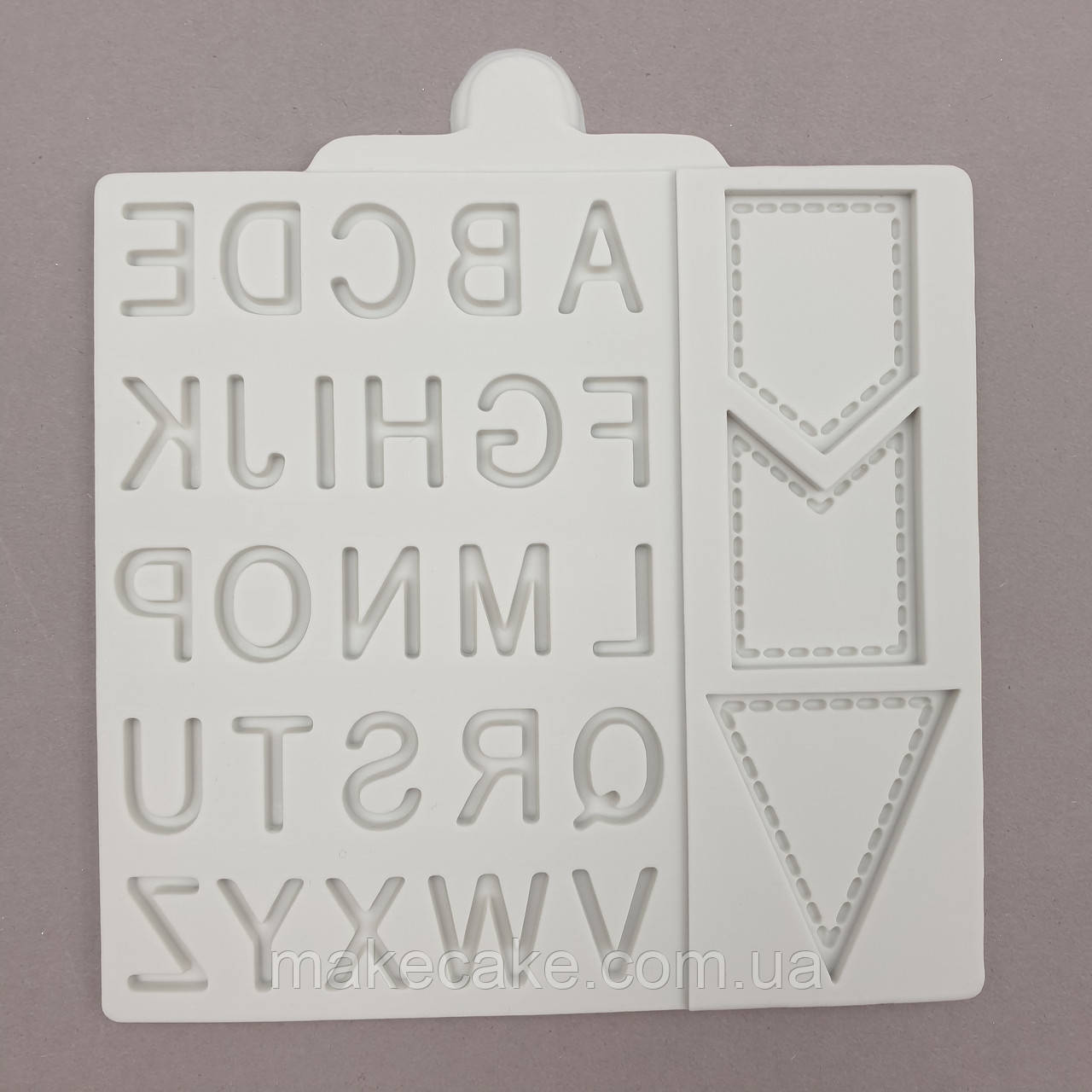Силіконовий молд Алфавіт англійський, прапорці 14х13.5 см, фото 1