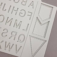 Силіконовий молд Алфавіт англійський, прапорці 14х13.5 см, фото 2