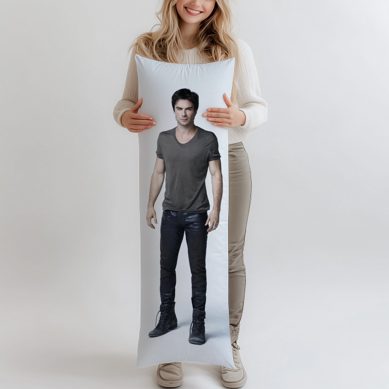 Дакімакура, Деймон Сальваторе, Damon Salvatore, The Vampire Diaries, (подушка обіймашка) 120*40 см